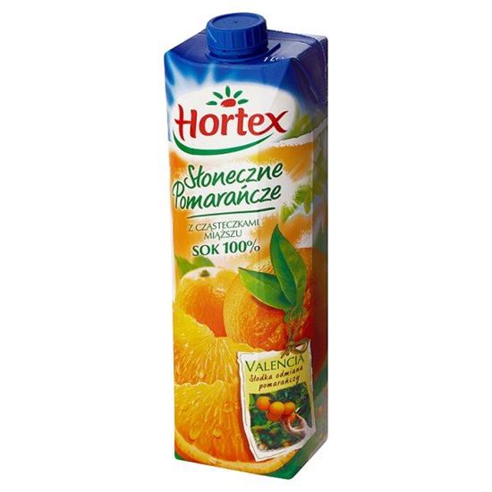 Obrazek Hortex Słoneczne Pomarańcze z cząsteczkami miąższu Sok 100% 1 l