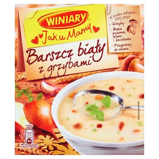 Obrazek Winiary Jak u Mamy Barszcz biały z grzybami 40 g