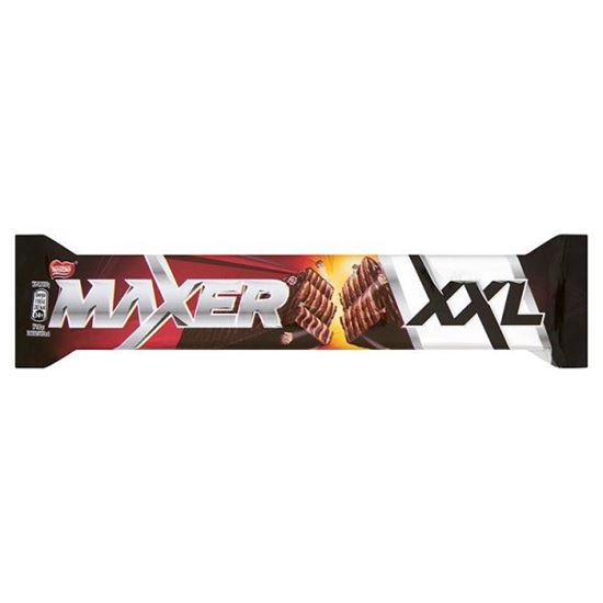 Obrazek Maxer XXL Wafel przekładany kremem kakaowym oblany deserową czekoladą 50 g