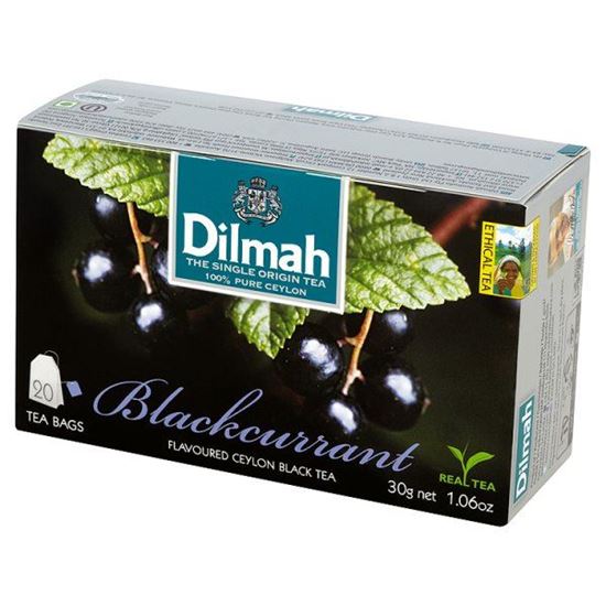 Obrazek Dilmah Cejlońska czarna herbata z aromatem czarnej porzeczki 30 g (20 torebek)