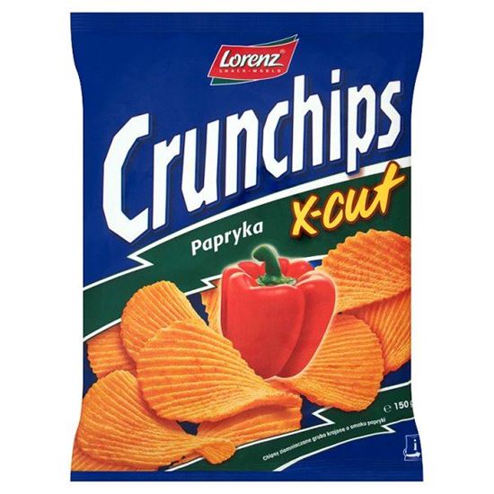 Obrazek Crunchips X-Cut Papryka Chipsy ziemniaczane 150 g