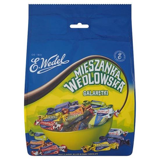 Obrazek E. Wedel Mieszanka Wedlowska Galaretki o smakach owocowych w czekoladzie deserowej 490 g