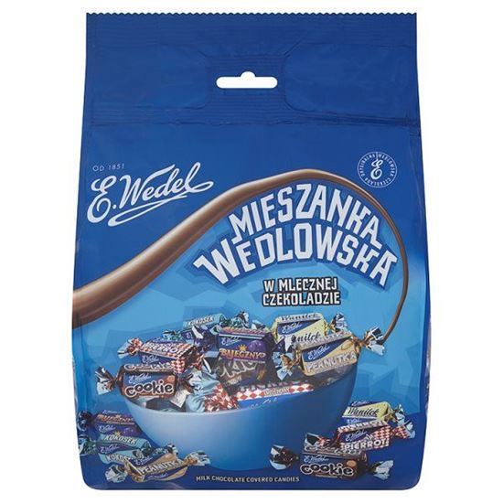 Obrazek E. Wedel Mieszanka Wedlowska Cukierki w  czekoladzie mlecznej 490 g