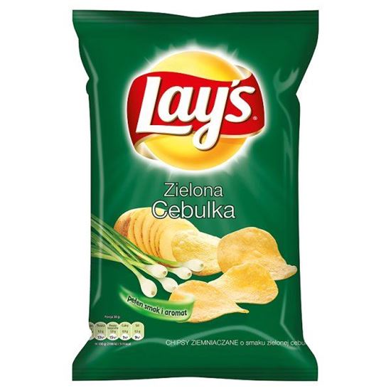 Obrazek Lay's Zielona Cebulka Chipsy ziemniaczane 80 g