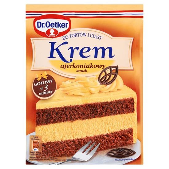 Obrazek Dr. Oetker Krem do tortów i ciast smak ajerkoniakowy 120 g