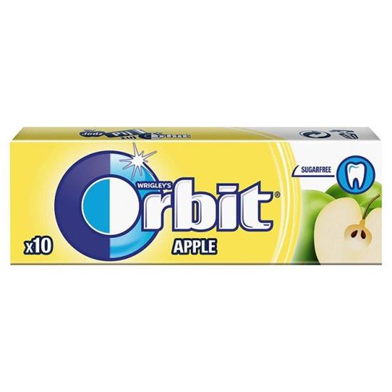 Obrazek Orbit Apple Guma do żucia bez cukru 14 g (10 drażetek)