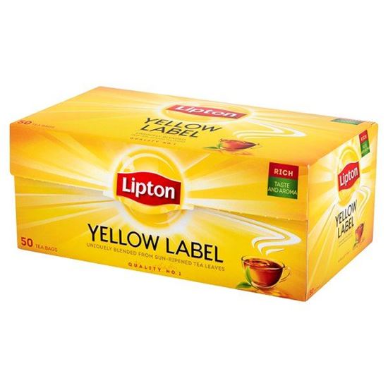 Obrazek Lipton Yellow Label Herbata czarna 100 g (50 torebek)