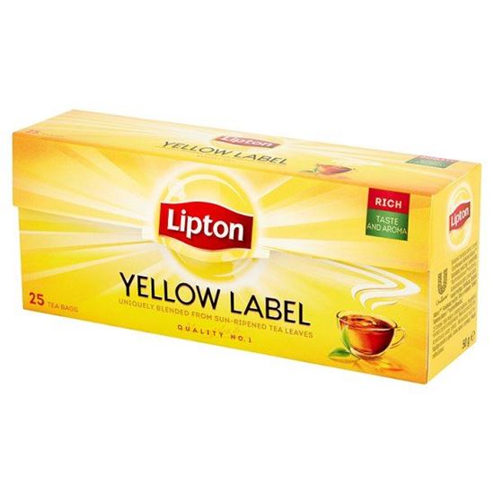 Obrazek Lipton Yellow Label Herbata czarna 50 g (25 torebek)