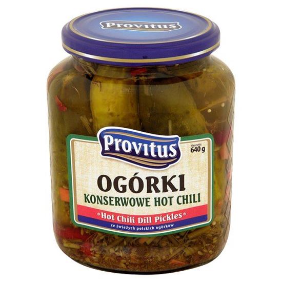 Obrazek Provitus Ogórki konserwowe hot chili 640 g