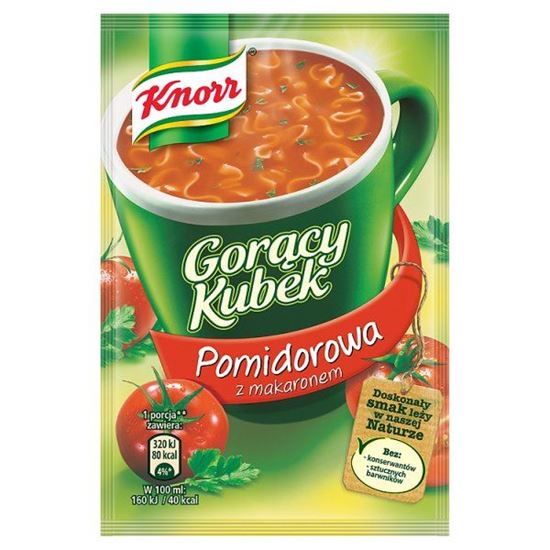 Obrazek Knorr Gorący Kubek Pomidorowa z makaronem 20 g