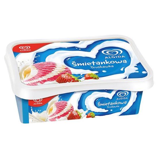 Obrazek Algida Śmietankowa Truskawka Lody 1000 ml