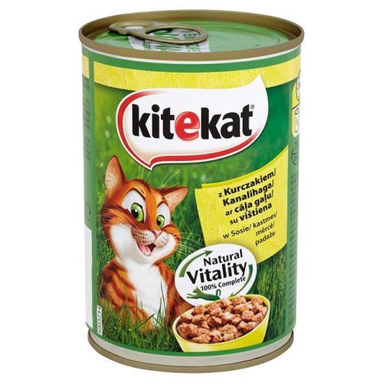 Obrazek Kitekat z kurczakiem w sosie Karma pełnoporcjowa 400 g