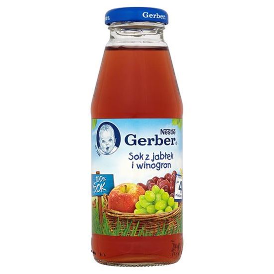 Obrazek Gerber 100% Sok z jabłek i winogron po 4 miesiącu 300 ml
