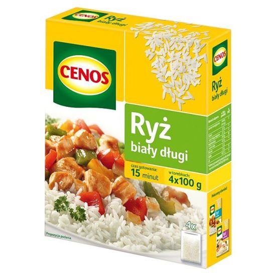 Obrazek Cenos Ryż biały długi 400 g (4 torebki)