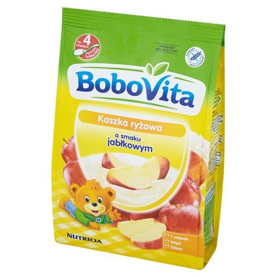 Obrazek BoboVita Kaszka ryżowa o smaku jabłkowym po 4 miesiącu 180 g