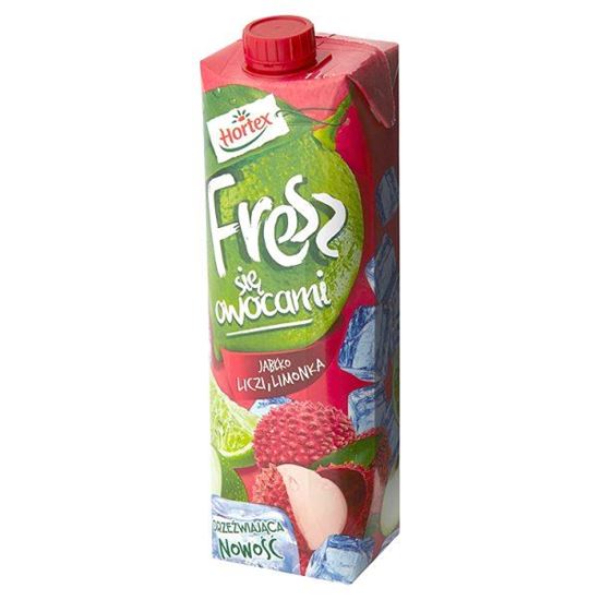Obrazek Hortex Fresz się owocami Jabłko liczi limonka Napój 1 l