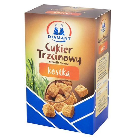 Obrazek Diamant Cukier kostka trzcinowy nierafinowany 500 g