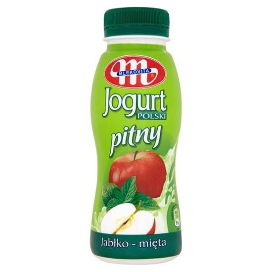 Obrazek Mlekovita Jogurt Polski pitny jabłko-mięta 250 g