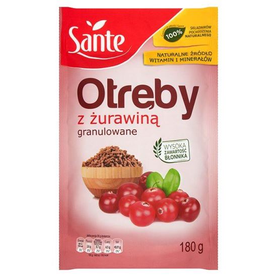 Obrazek Sante Otręby granulowane z żurawiną 180 g