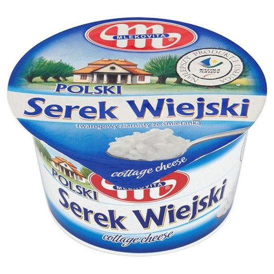 Obrazek Mlekovita Polski Wiejski Serek twarogowy ziarnisty ze śmietanką 200 g