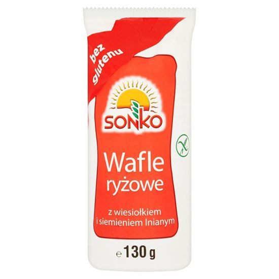 Obrazek Sonko Wafle ryżowe z wiesiołkiem i siemieniem lnianym 130 g