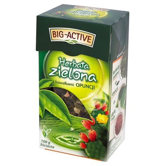Obrazek Big-Active Herbata zielona z kawałkami opuncji 100 g
