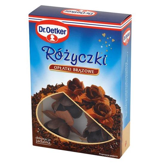 Obrazek Dr. Oetker Różyczki opłatki brązowe 6 sztuk