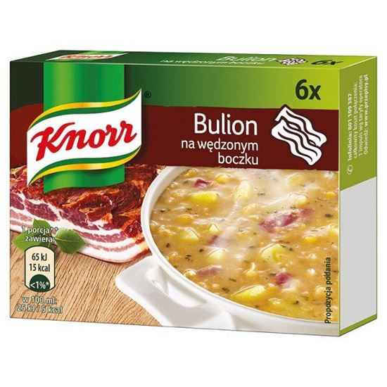 Obrazek Knorr Bulion na wędzonym boczku 60 g (6 kostek)
