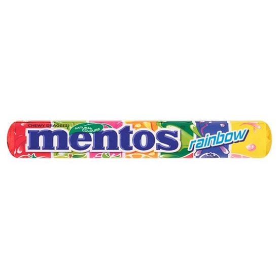 Obrazek Mentos Rainbow Cukierki do żucia o smaku owocowym 37,5 g