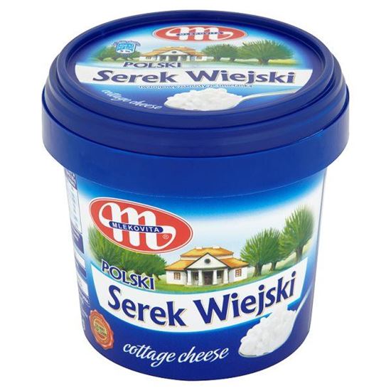 Obrazek Mlekovita Polski Wiejski serek twarogowy ziarnisty ze śmietanką 500 g