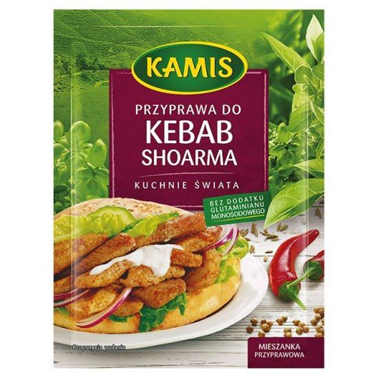 Obrazek Kamis Kuchnie świata Przyprawa do kebab shoarma Mieszanka przyprawowa 25 g