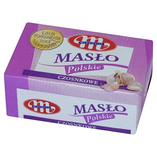 Obrazek Mlekovita Masło Polskie czosnkowe 100 g