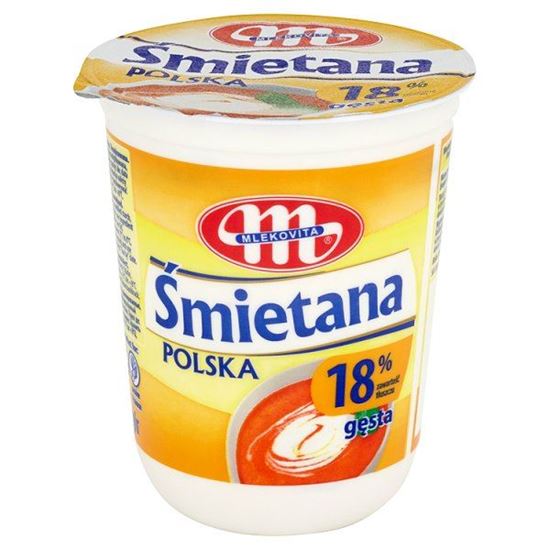 Obrazek Mlekovita Śmietana Polska gęsta 18% 400 g
