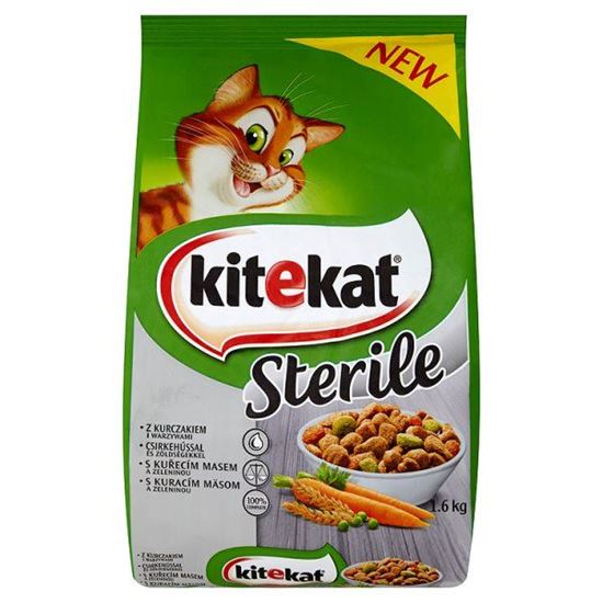 Obrazek Kitekat Sterile z kurczakiem i warzywami Karma pełnoporcjowa 1,6 kg