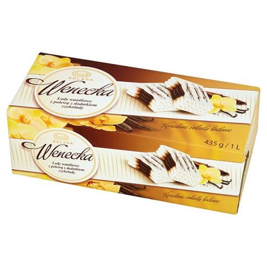 Obrazek Koral Rolada Wenecka Lody waniliowe z polewą z dodatkiem czekolady 1 l