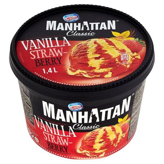 Obrazek Manhattan Classic Lody waniliowe i lody wodne truskawkowe 1,4 l
