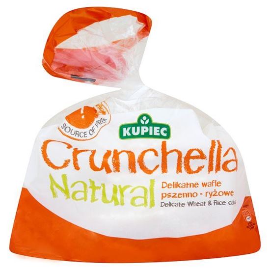 Obrazek Kupiec Crunchella Natural Delikatne wafle pszenno-ryżowe 56 g