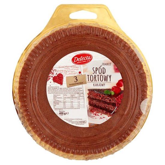 Obrazek Delecta Spód tortowy kakaowy 3-warstwowy 400 g