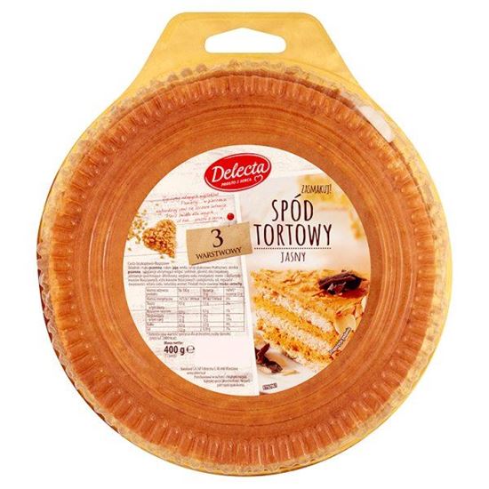 Obrazek Delecta Spód tortowy jasny 3-warstwowy 400 g