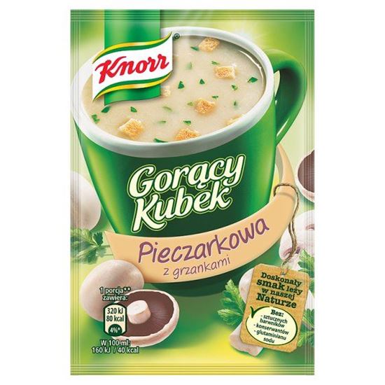 Obrazek Knorr Gorący Kubek Pieczarkowa z grzankami 15 g