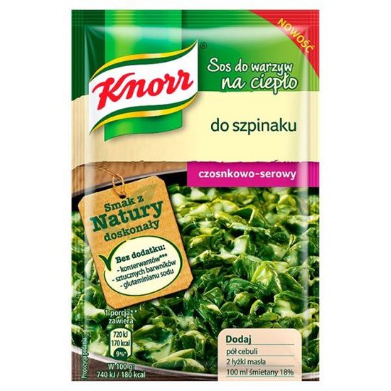 Obrazek Knorr Sos do warzyw na ciepło do szpinaku czosnkowo-serowy 20 g