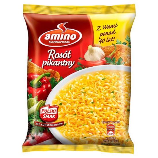 Obrazek Amino Rosół pikantny Zupa błyskawiczna 57 g