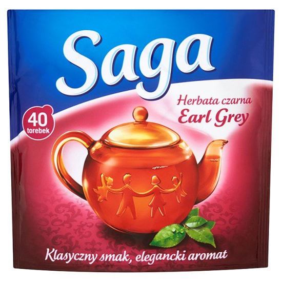 Obrazek Saga Earl Grey Herbata czarna 60 g (40 torebek)