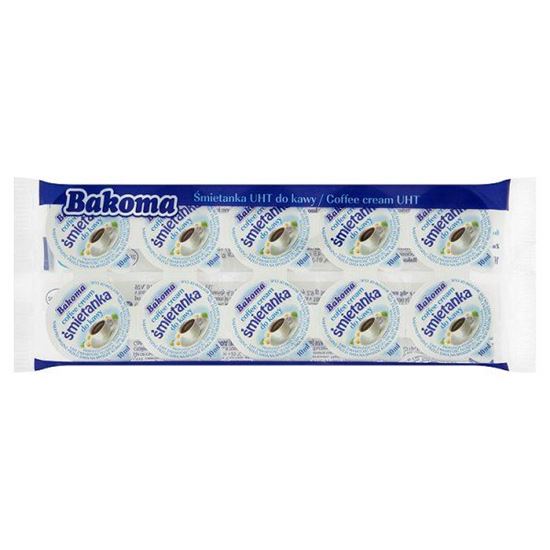 Obrazek Bakoma Śmietanka UHT do kawy 100 ml (10 sztuk)