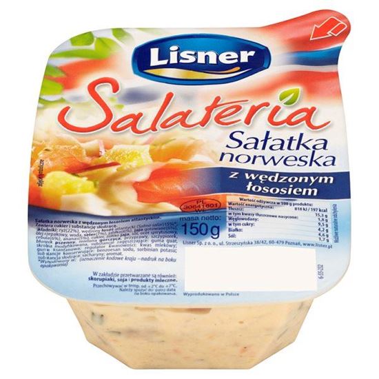 Obrazek Lisner Salateria Sałatka norweska z wędzonym łososiem 150 g