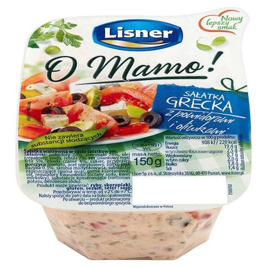 Obrazek Lisner O Mamo! Sałatka grecka z pomidorami i oliwkami 150 g
