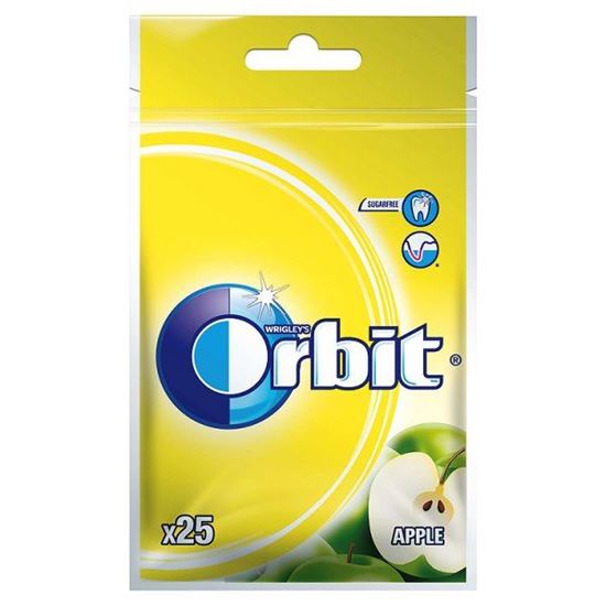 Obrazek Orbit Apple Guma do żucia bez cukru 35 g (25 drażetek)