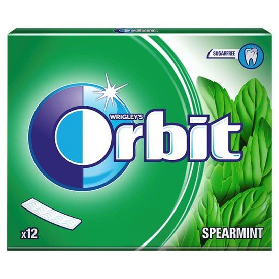 Obrazek Orbit Spearmint Guma do żucia bez cukru 31 g (12 listków)