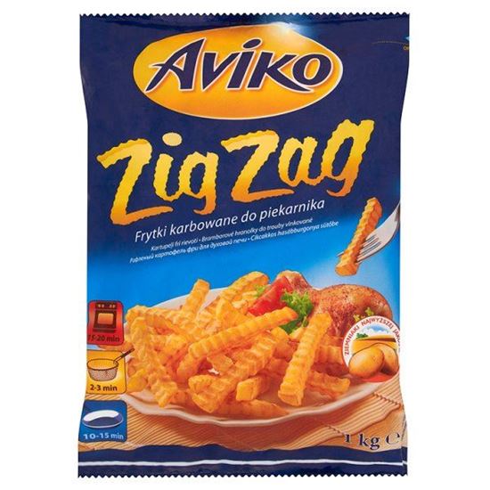 Obrazek Aviko Zig Zag Frytki karbowane do piekarnika 1 kg