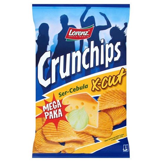 Obrazek Crunchips X-Cut Ser-Cebula Chipsy ziemniaczane 225 g